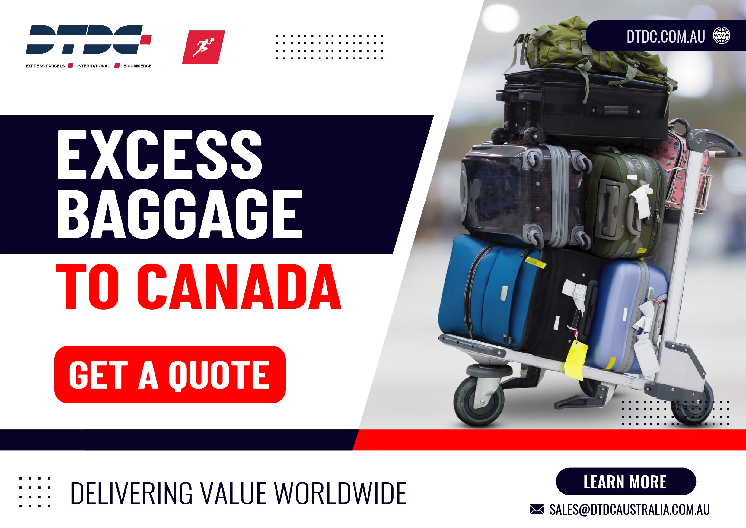 Excess Baggage to Canada, Get a quote