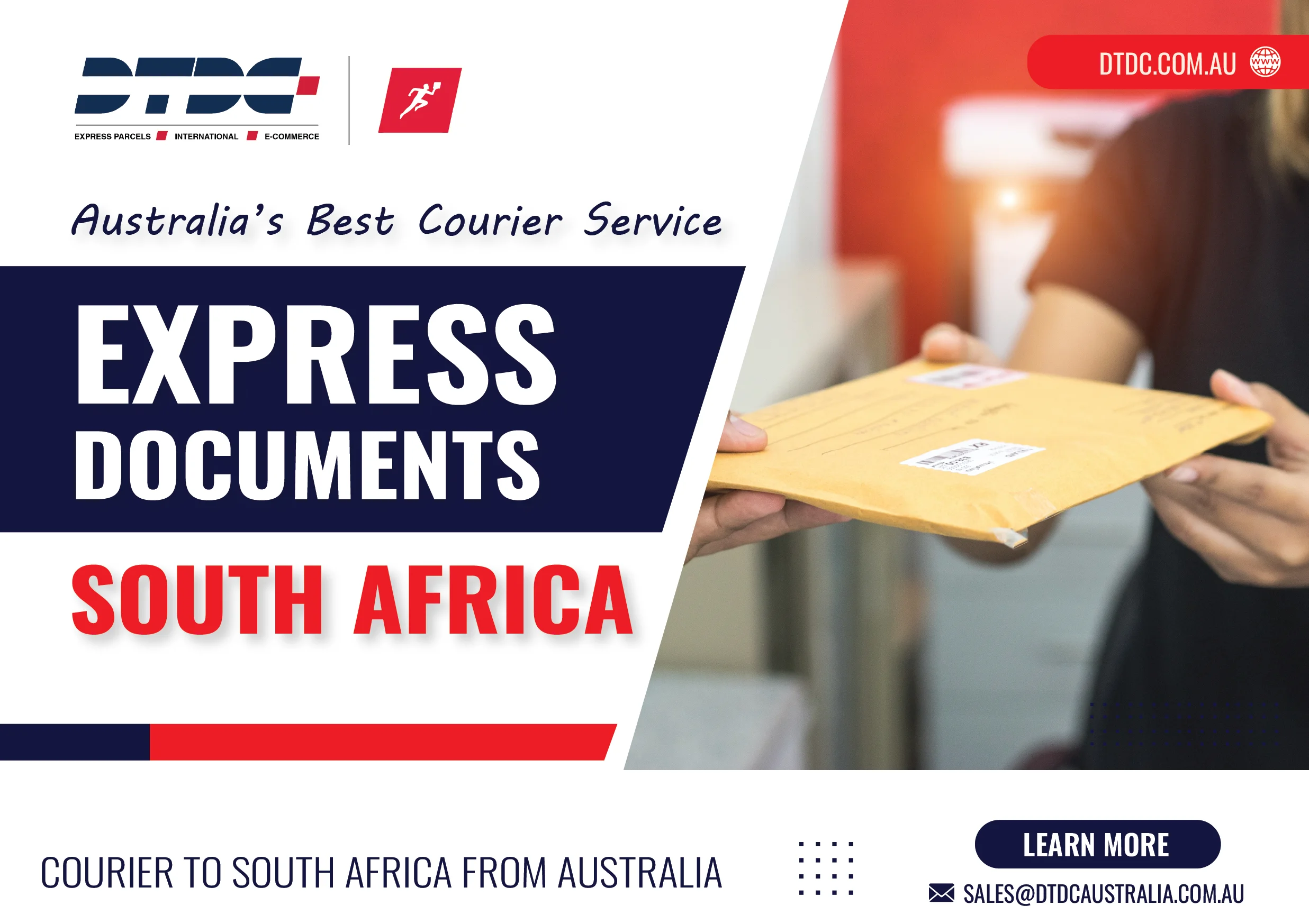 Express Documents to South Africa - DTDC Australia