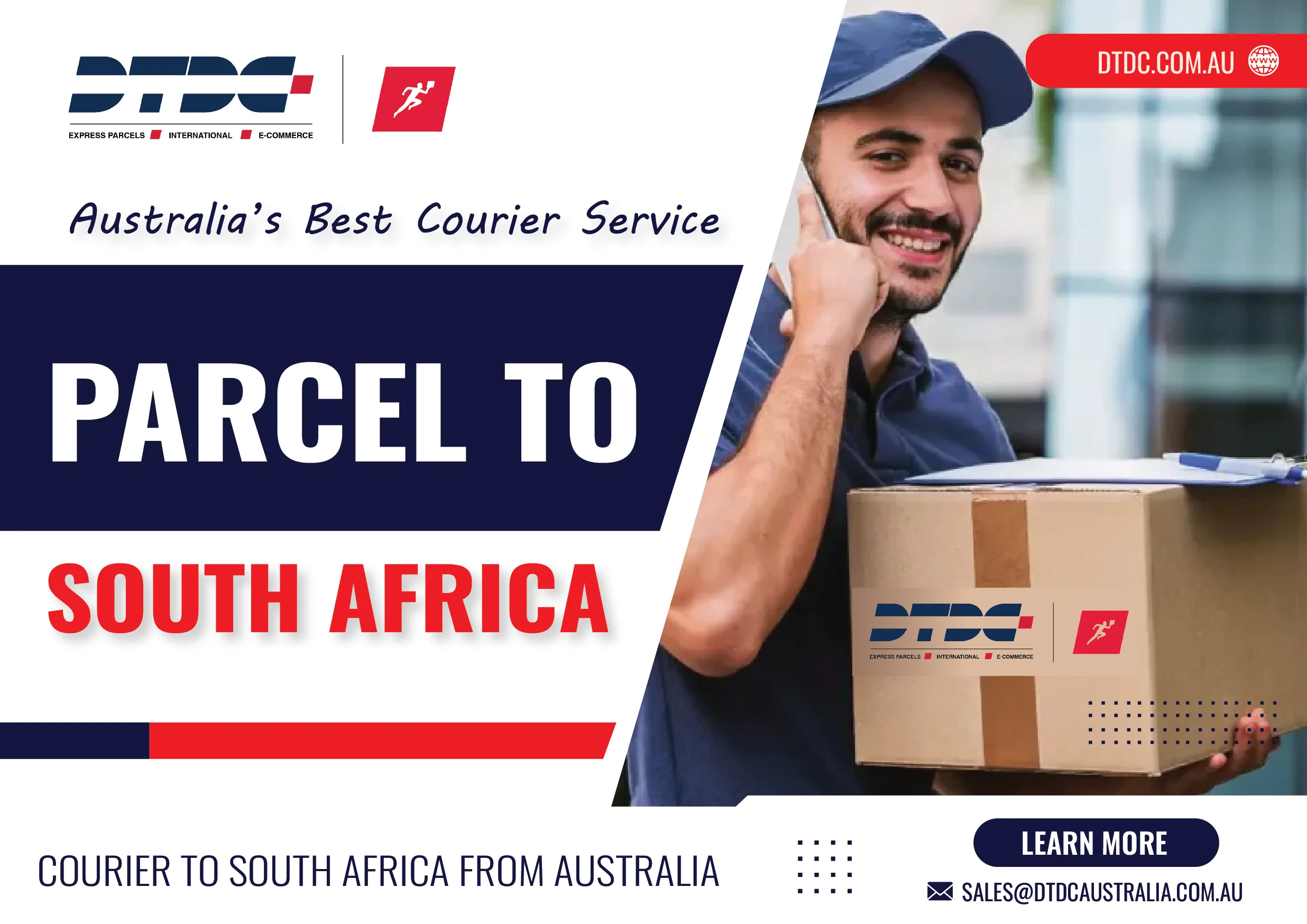 Parcel to South Africa - DTDC Australia