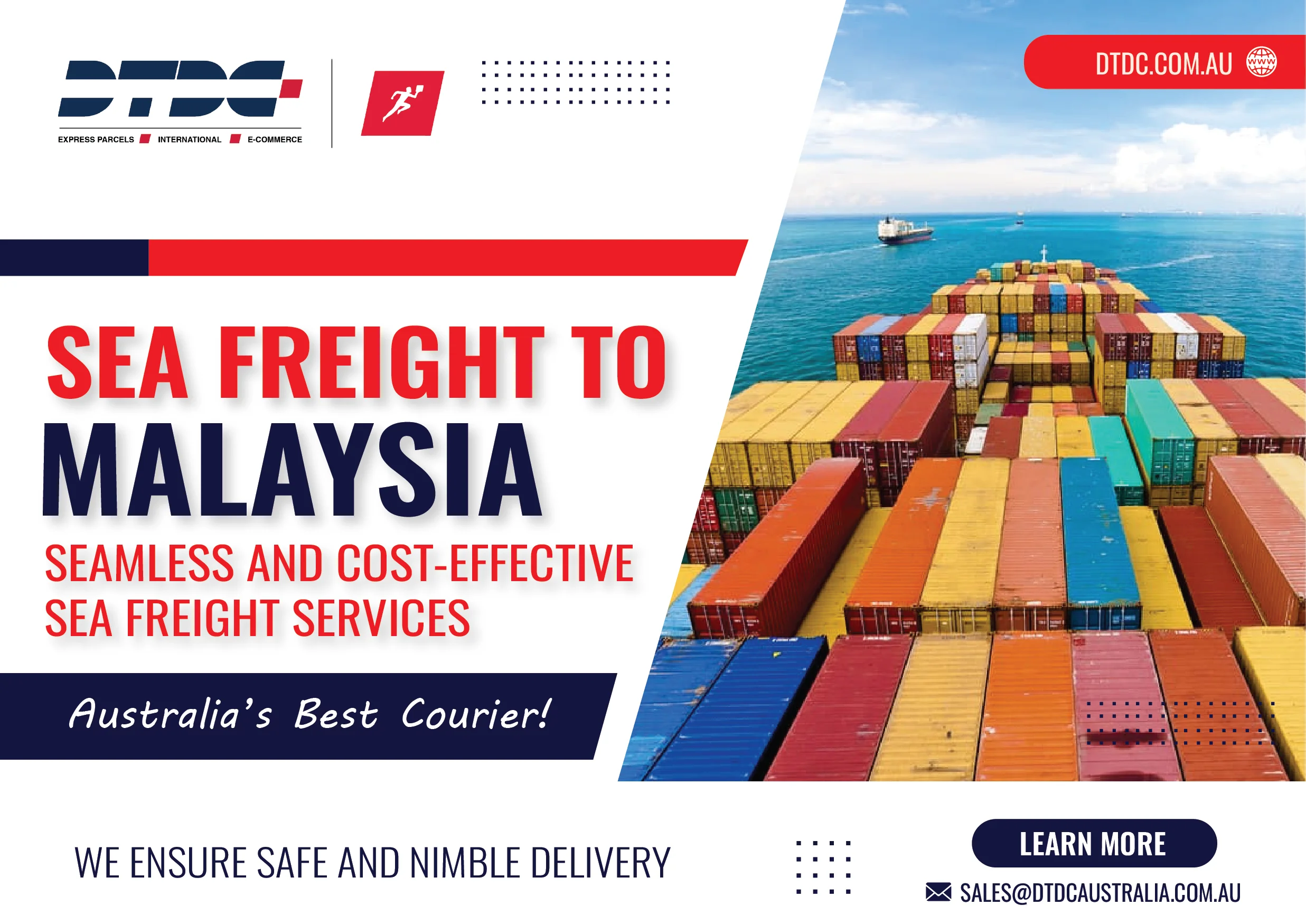 Sea Freight to Malaysia - DTDC Australia