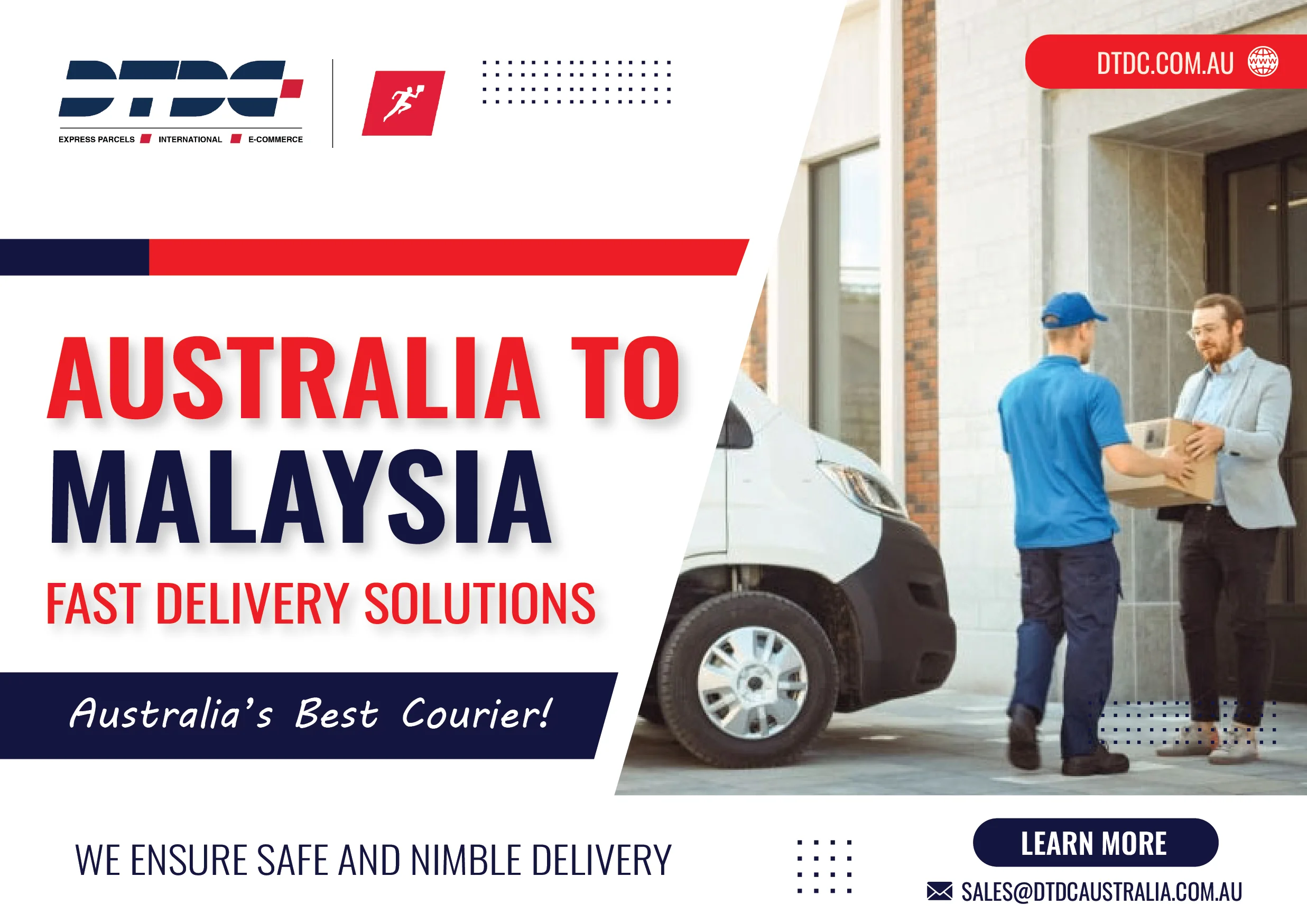 Australia to Malaysia courier - DTDC Australia