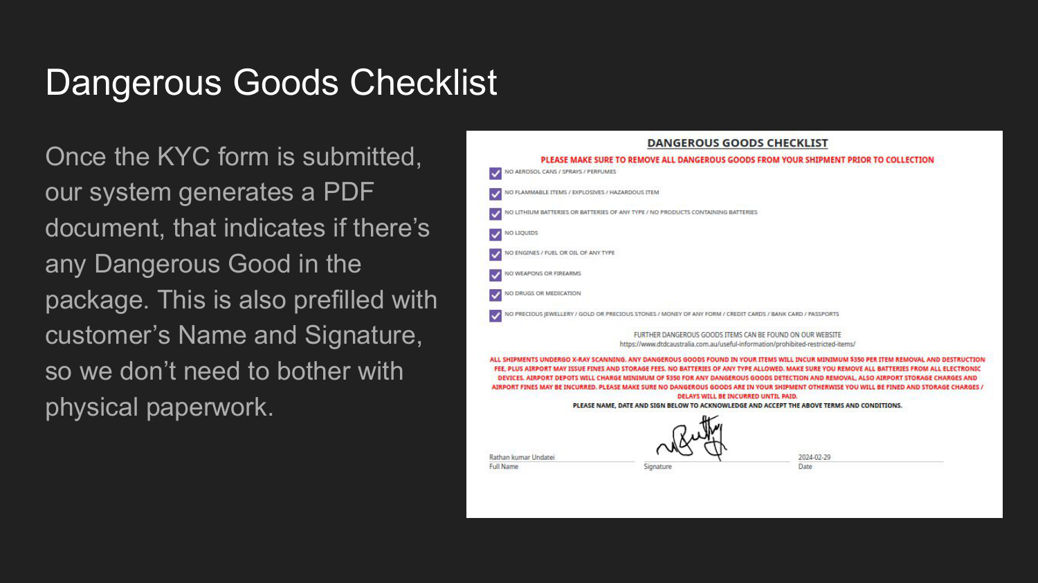 Dangerous goods checklist for hassle free delivery with DTDC