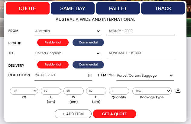 Courier Sydney to New Castle