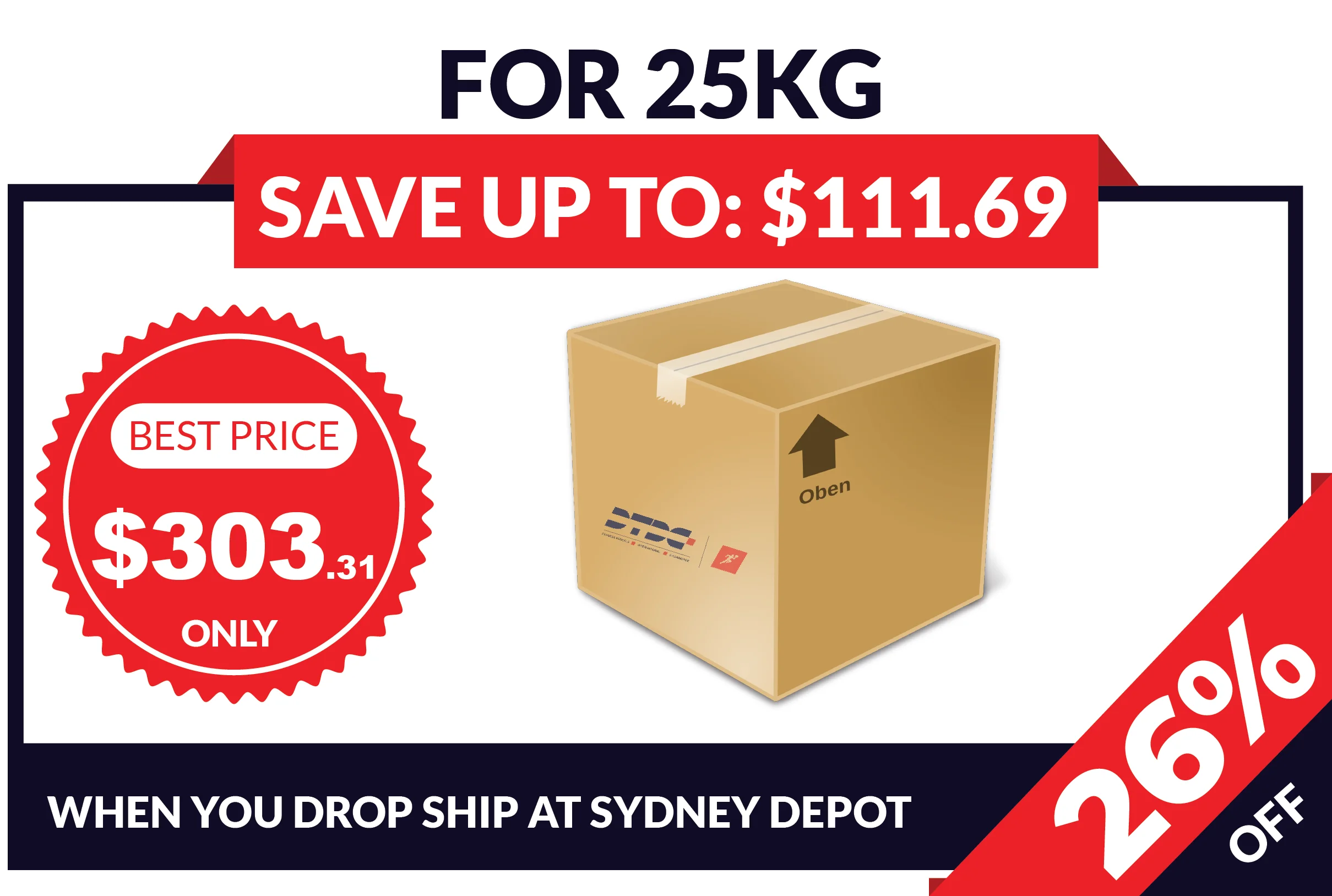 Price for 25 kg parcel - DTDC Australia