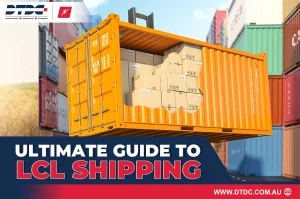 LCL shipping guide showing consolidated cargo boxes loaded inside a shared shipping container for international freight